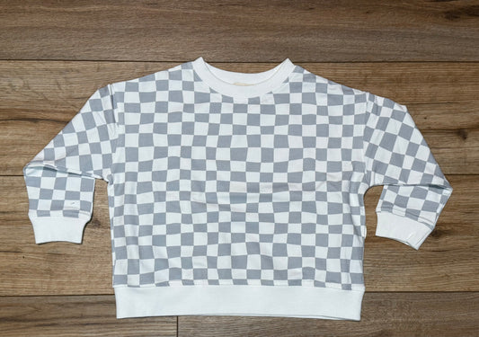 Grey & White pullover