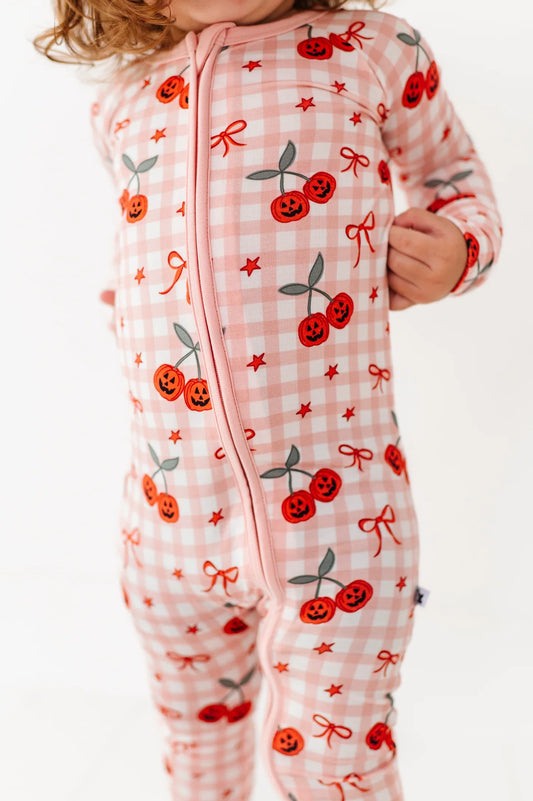 Kiki + Lulu - Pumpkin Cherry Convertible Footie