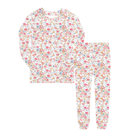 Bamboo Long Sleeve Pajama Set Rosy Posy